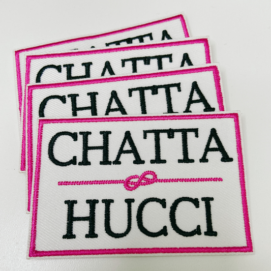 3"  Chatta - Hucci  -  Embroidered Hat Patch