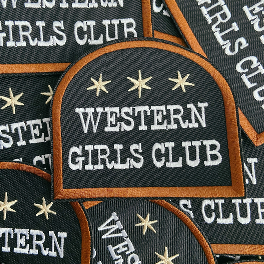 3" Western Girls Club - Embroidered Hat Patch