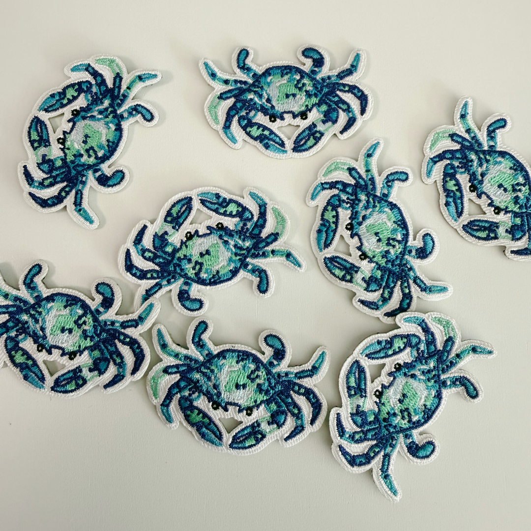 2" Blue Crab  -  Embroidered Patch