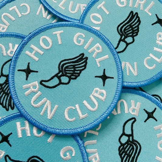 3" Hot Girl Run Club - Embroidered Hat Patch