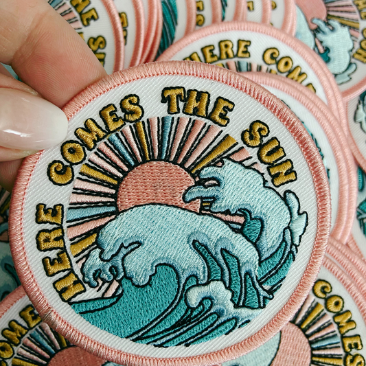 3" Here Comes The Sun -  Embroidered Hat Patch