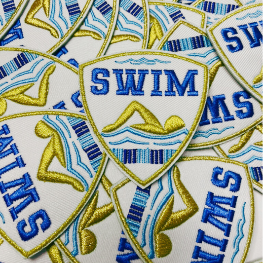 3" SWIM - Embroidered Hat Patch