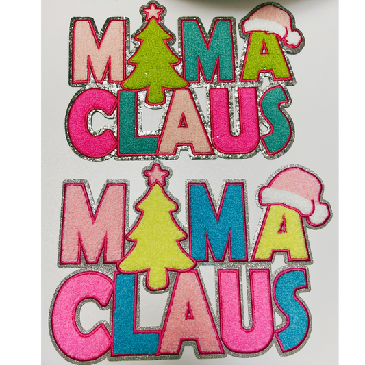 10.5" Mama Claus - Chenille Patch ( TWO COLOR OPTIONS)