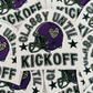 3.5" Classy Until Kickoff PURPLE -  Embroidered Hat Patch (3.5"w X 3.25"h)