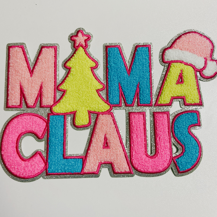 10.5" Mama Claus - Chenille Patch ( TWO COLOR OPTIONS)