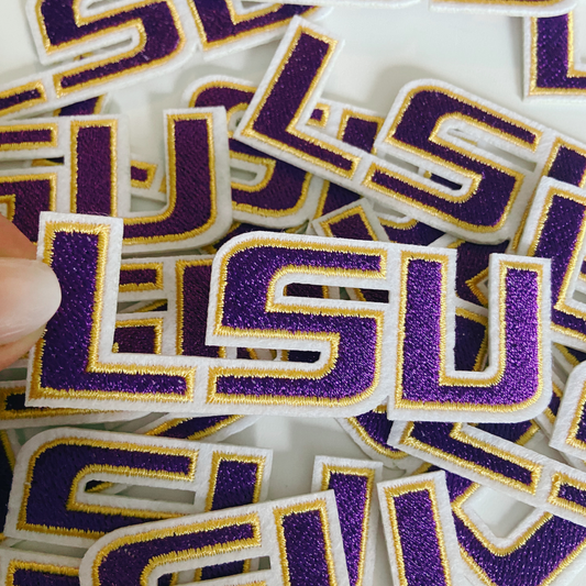 3.5" LSU -  Embroidered Hat Patch