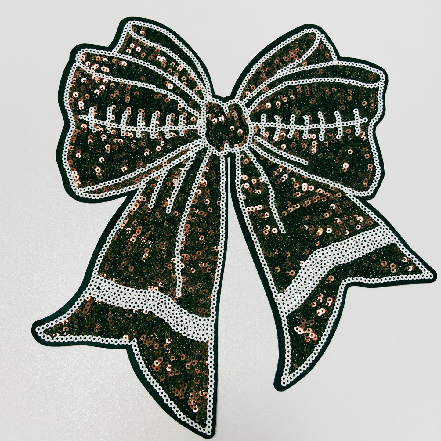 8" x 10" Football Bow - SEQUIN Patch