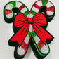 Candy Canes with Chenille Bow 9.75 inch x 10.5 inch  - Large SEQUIN Patch