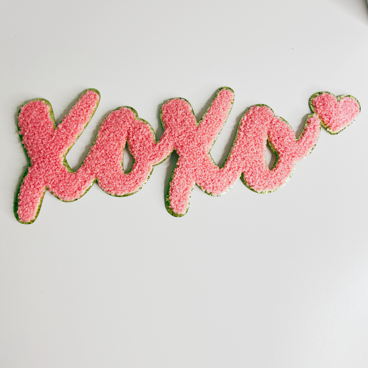 10.5” XOXO Light Pink - Chenille Patch