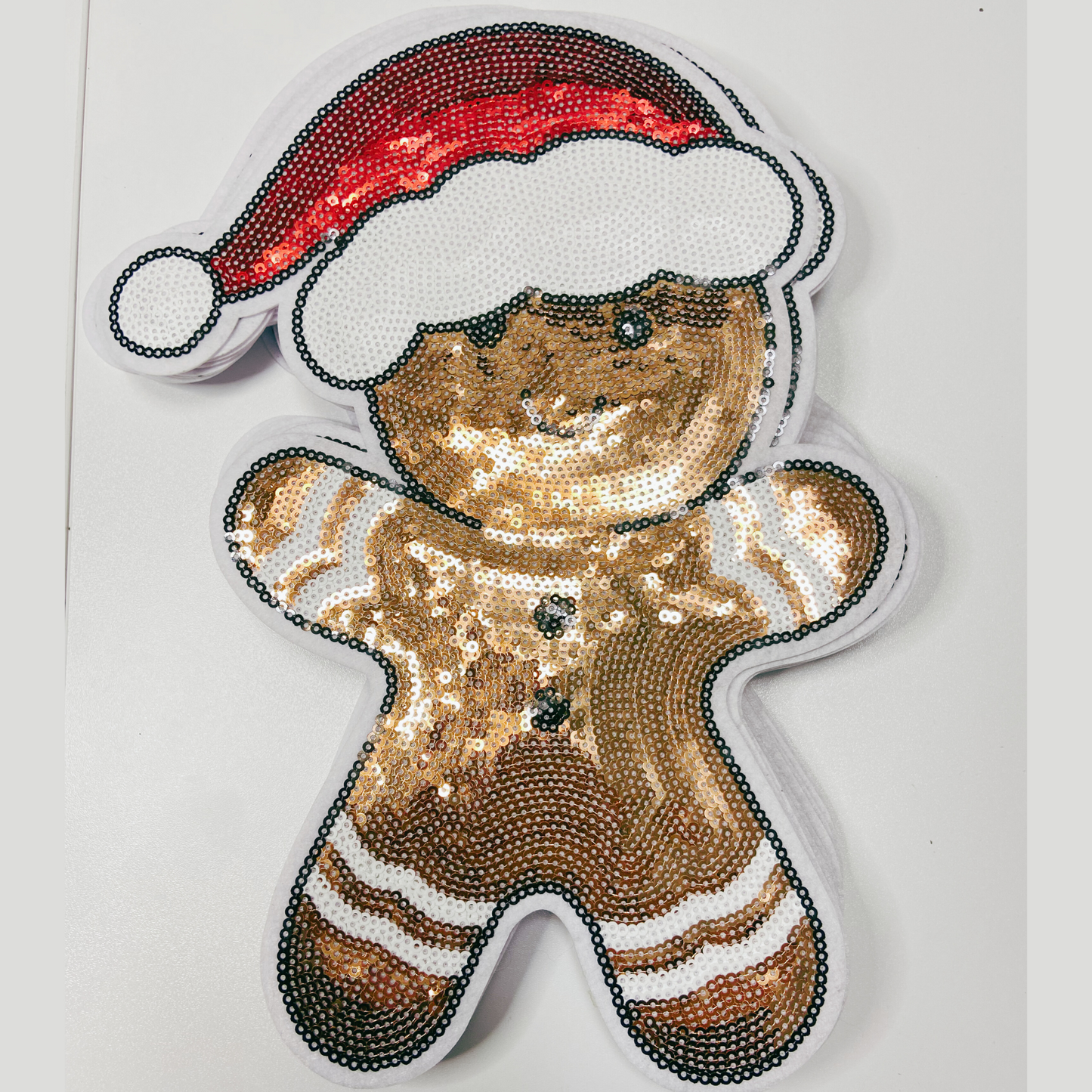 8" x 10" Gingerbread man - SEQUIN Patch