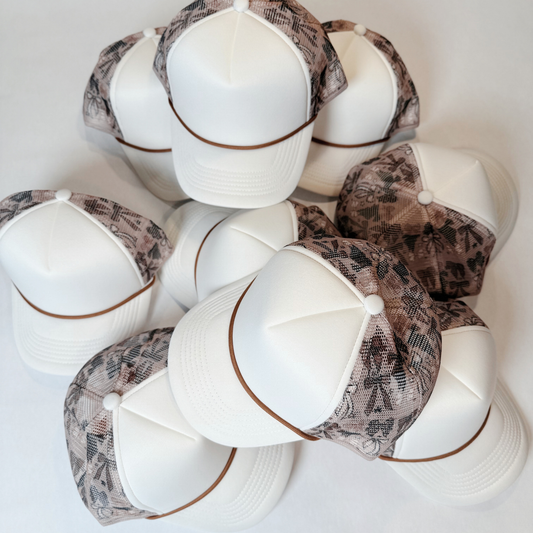 TEELUX - BOW TRUCKER HAT BLANK - Neutral brown