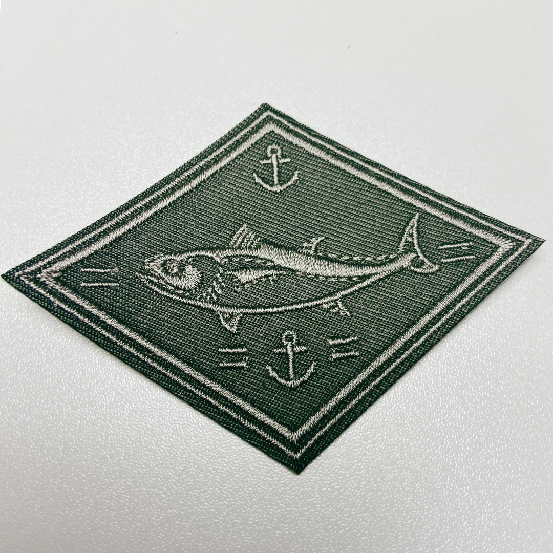 3" Fishing  Patch  -  Embroidered Hat Patch