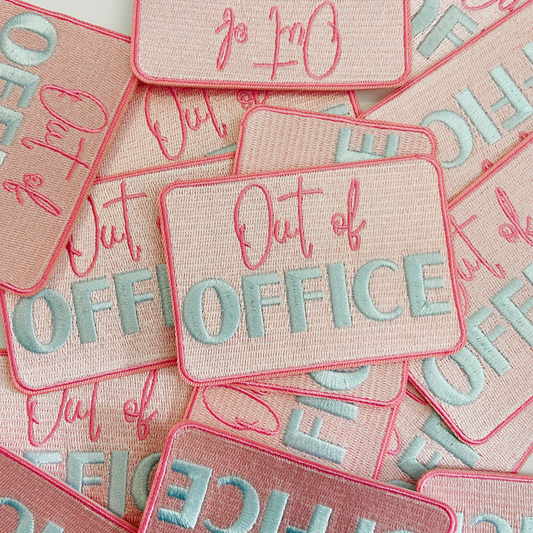 3.5" OUT OF OFFICE  -  Embroidered Hat Patch