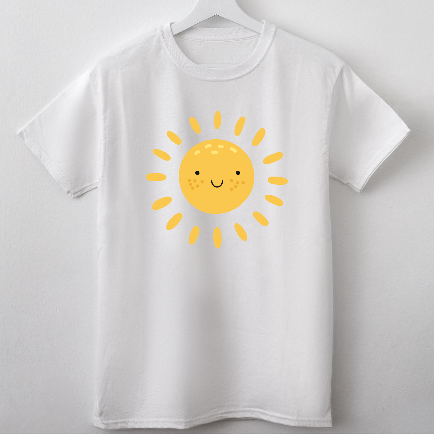 (Shirt not included) Happy SUN 7"w - Clear Film Transfer