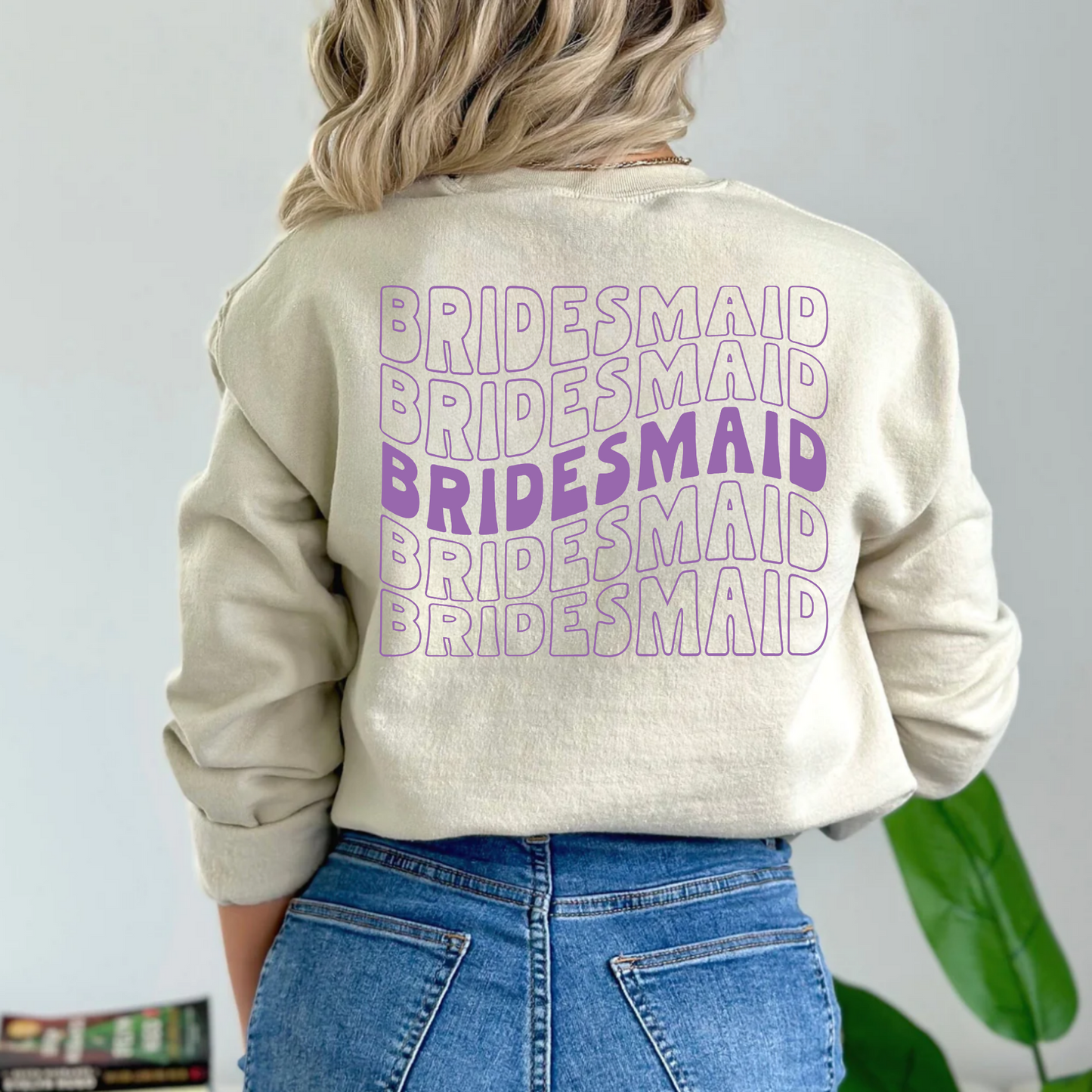 (shirt not included) Bridesmaid in Metallic Purple  - Screen print Transfer