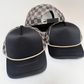TEELUX - TRUCKER HAT BLANK - Black & Brown Checkered