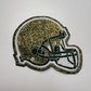 3" Football Helmet in Glittered Embroidered Patch - Hat patch