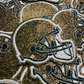 3" Football Helmet in Glittered Embroidered Patch - Hat patch