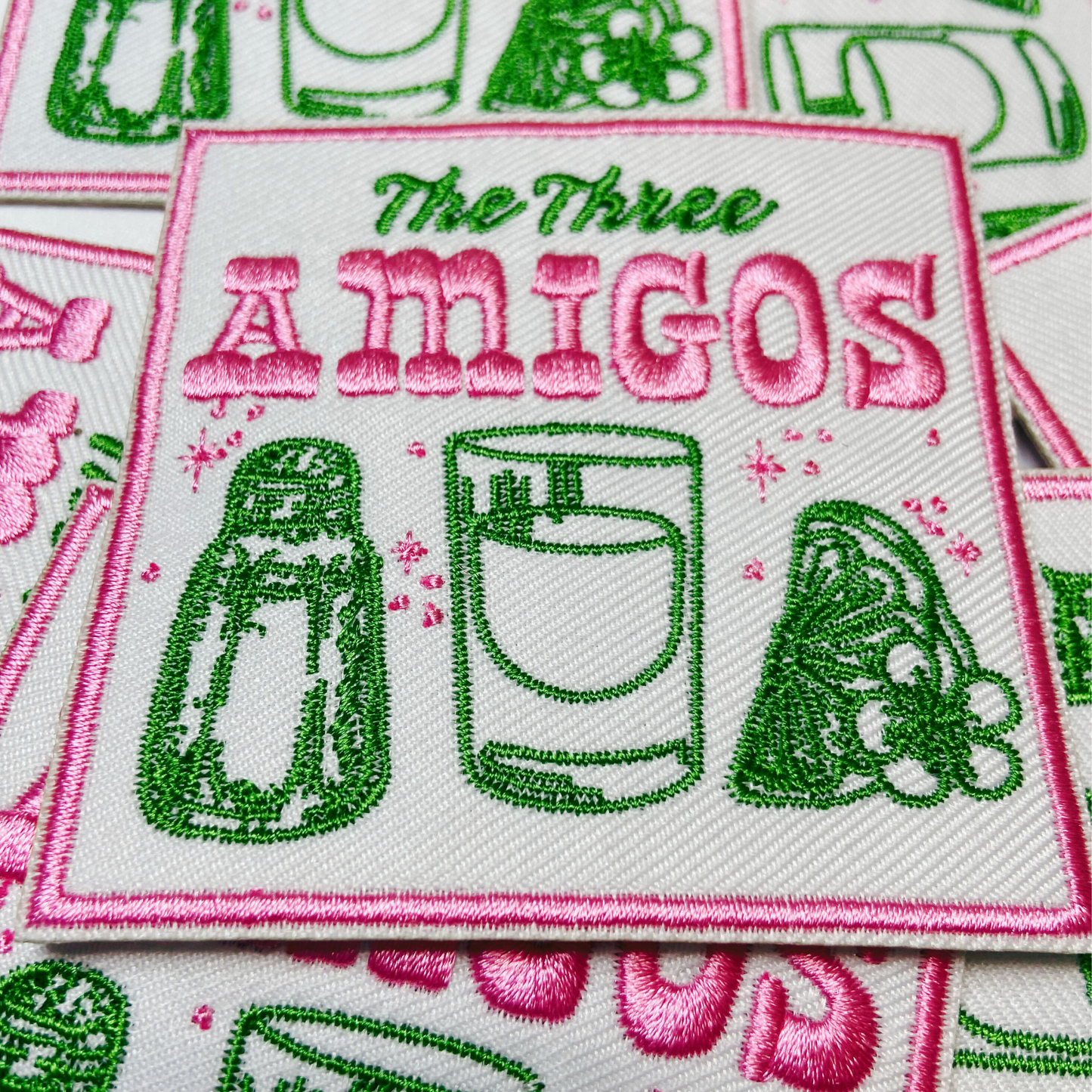 3" The Three Amigos  -  Embroidered Hat Patch