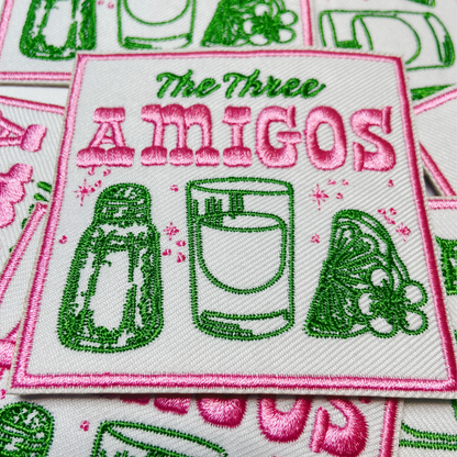 3" The Three Amigos  -  Embroidered Hat Patch