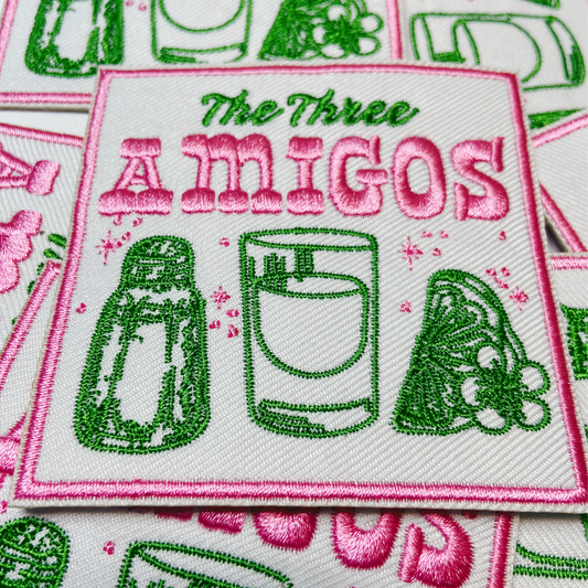 3" The Three Amigos  -  Embroidered Hat Patch