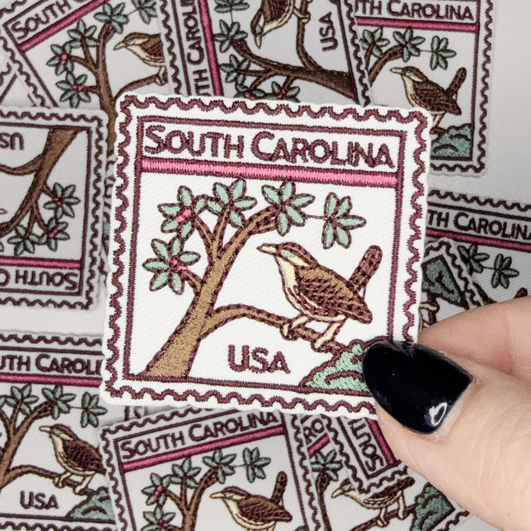 2" South Carolina -  Embroidered Hat Patch