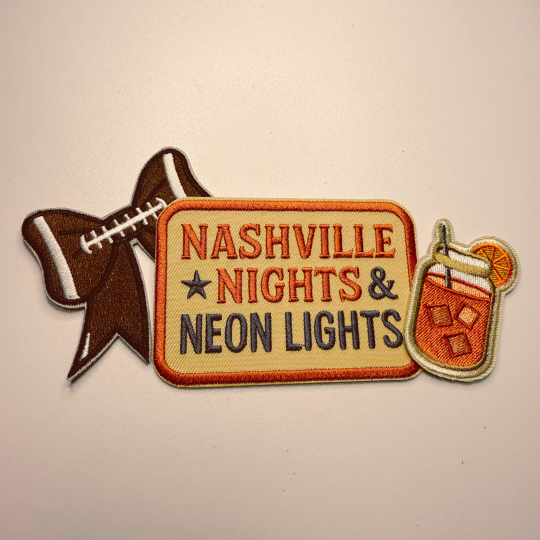 2" Iced Tea - Orange - Embroidered Hat Patch