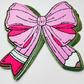 10" x 10.25" Pink Pencil Bow  - Chenille Patch