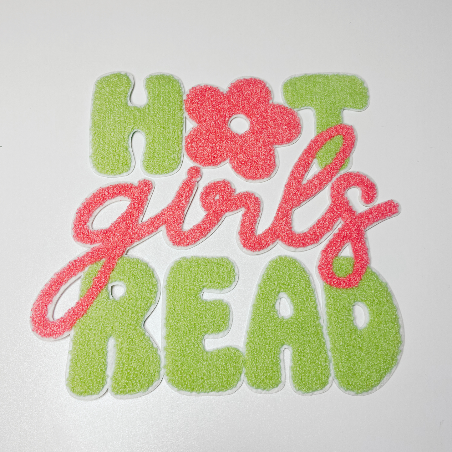 10" Hot Girls Read - Chenille Patch