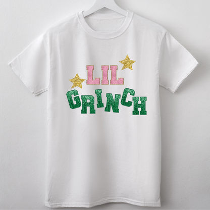 (Shirt not included) 8.5" Lil Grinch -  Clear Film Transfer