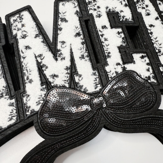 10.5" Amen Patch with Sequin Bow - Chenille Patch