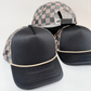 TEELUX - TRUCKER HAT BLANK - Black & Brown Checkered