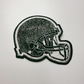 3" Football Helmet in Glittered Embroidered Patch - Hat patch