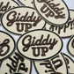 3" Giddy UP -  Embroidered Hat Patch