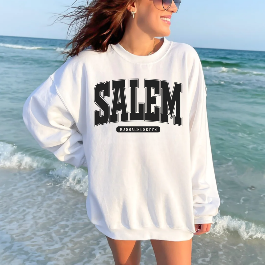 (shirt not included) SALEM Massachusetts in Black -  Screen print Transfer