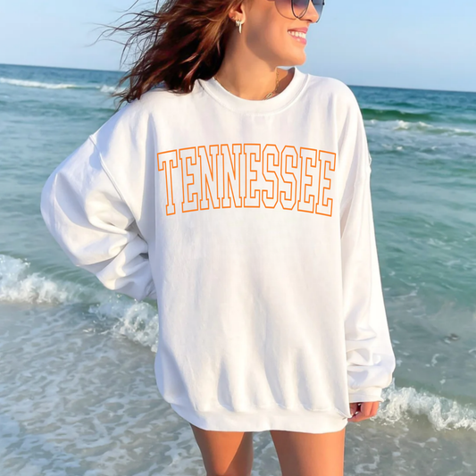 (shirt not included) TENNESSEE Varsity in Bright Orange -  Screen print Transfer