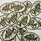 3" Giddy UP -  Embroidered Hat Patch