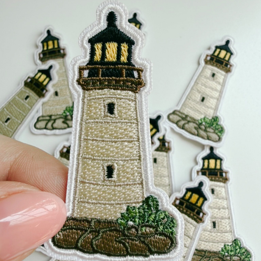 2.5" lighthouse -  Embroidered Hat Patch