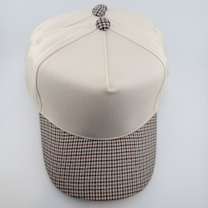 TEELUX - Cotton Structured Hat Blank -  SNAP BACK - Houndstooth