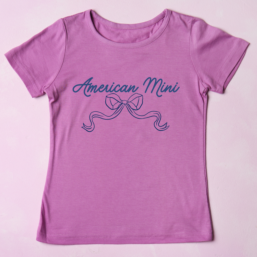 (Shirt not included) American Mama or American Mini - Navy Blue  Screen print Transfer