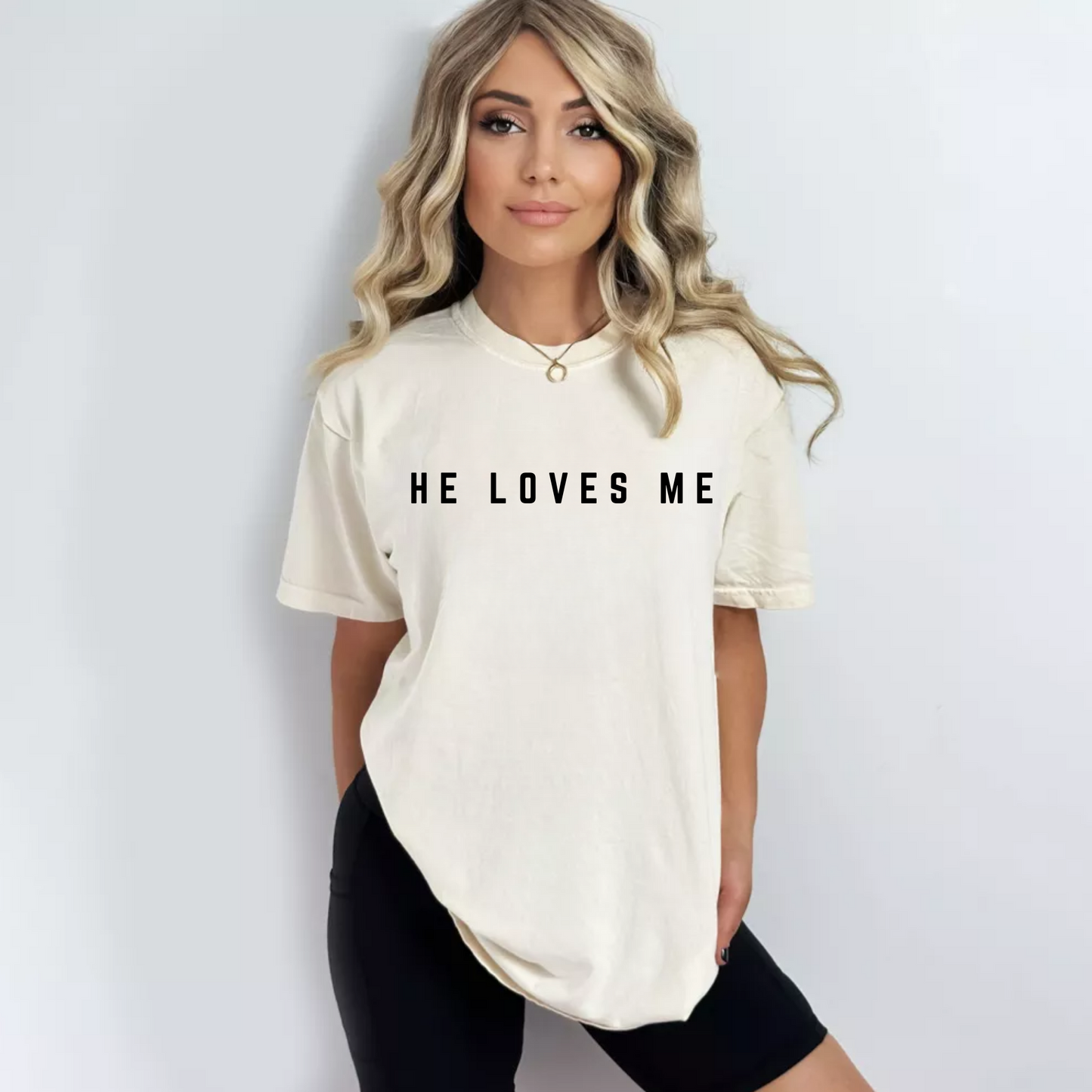 (shirt not included) HE LOVES ME - Matte Clear Film Transfer