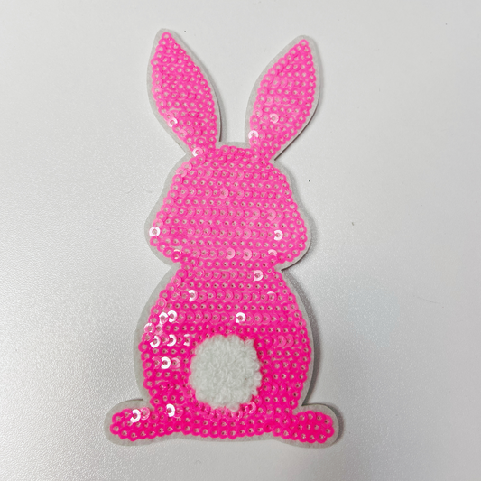 4 1/4" Sequin Bunny - Available in 3 different colors - Sequin Patch