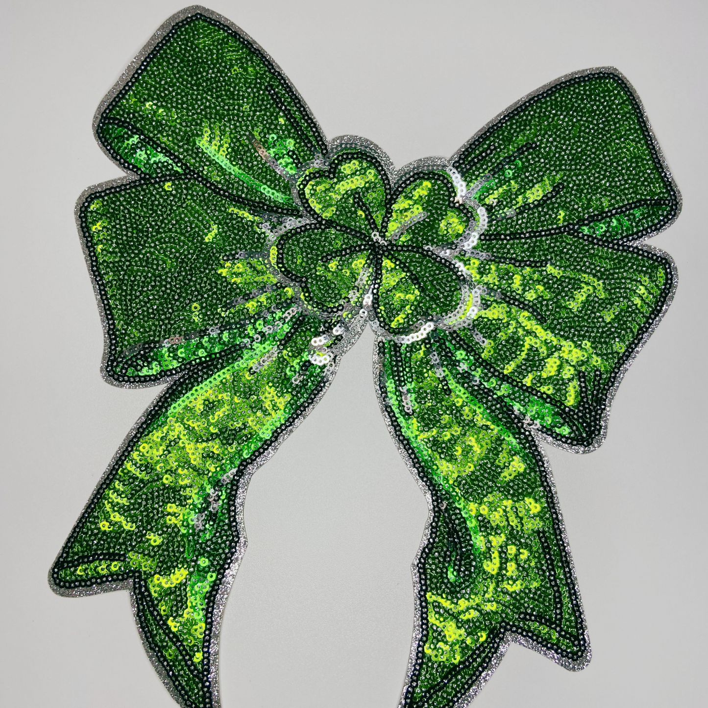 9.5" x 11” St. Patricks Day Bow - Sequin Patch