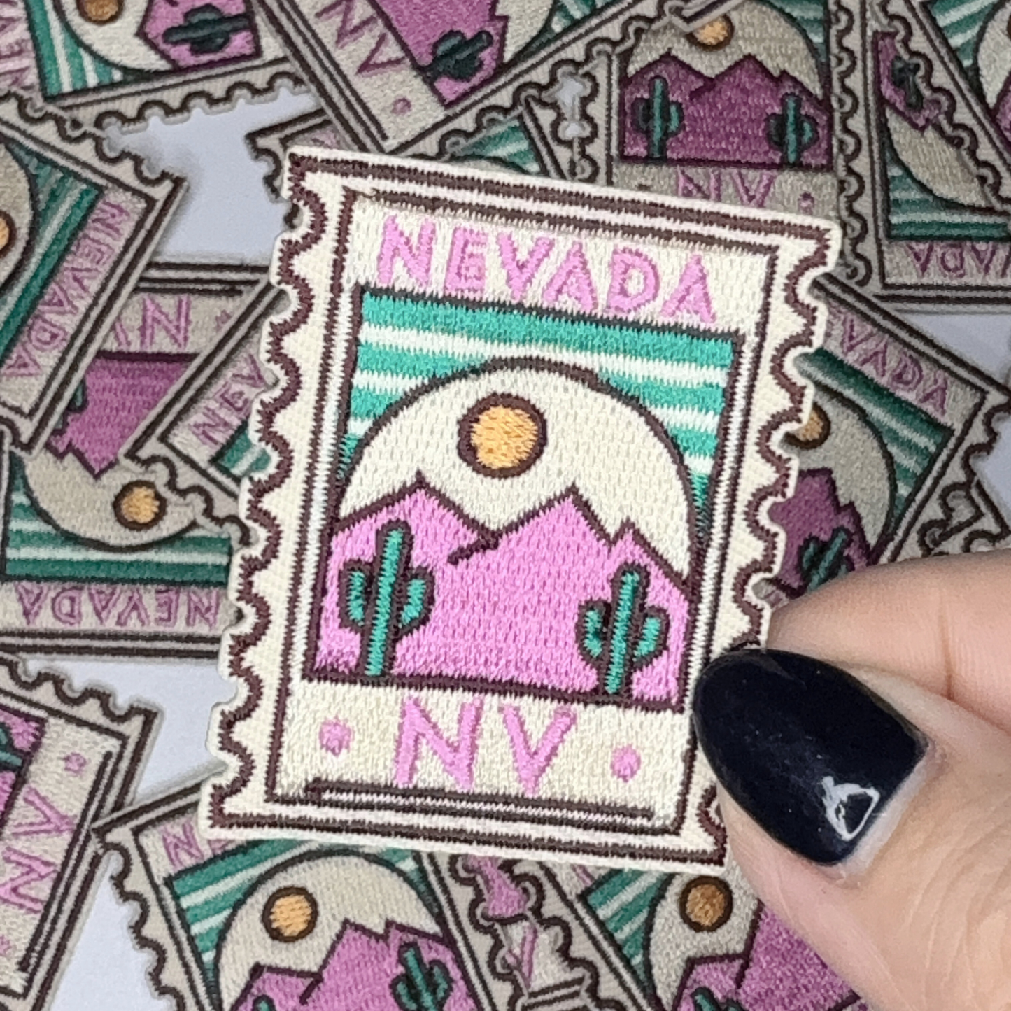 2" Nevada Stamp -  Embroidered Hat Patch