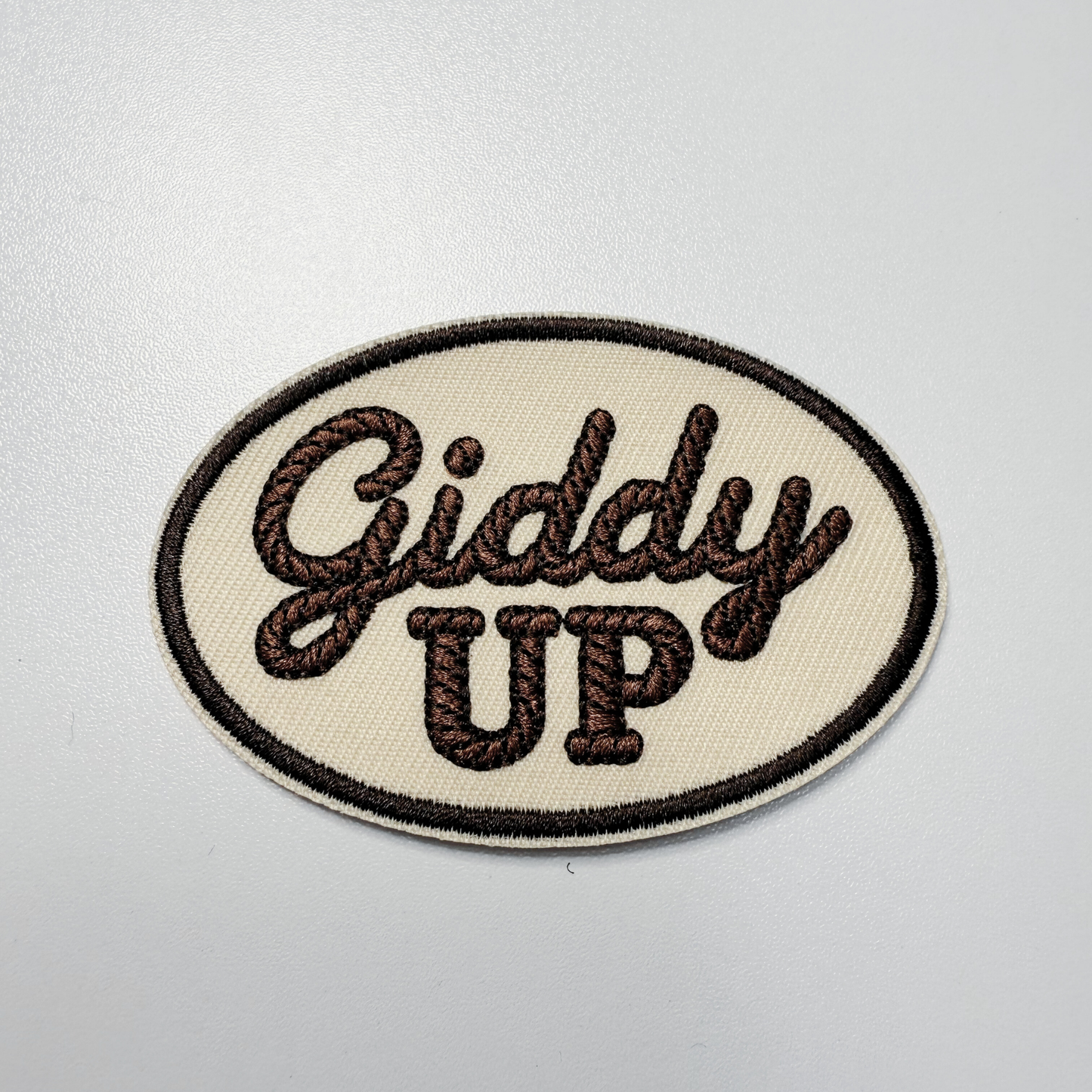 3" Giddy UP -  Embroidered Hat Patch
