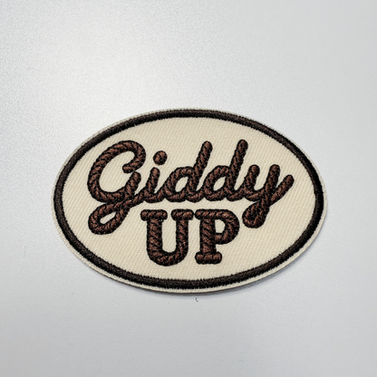 3" Giddy UP -  Embroidered Hat Patch