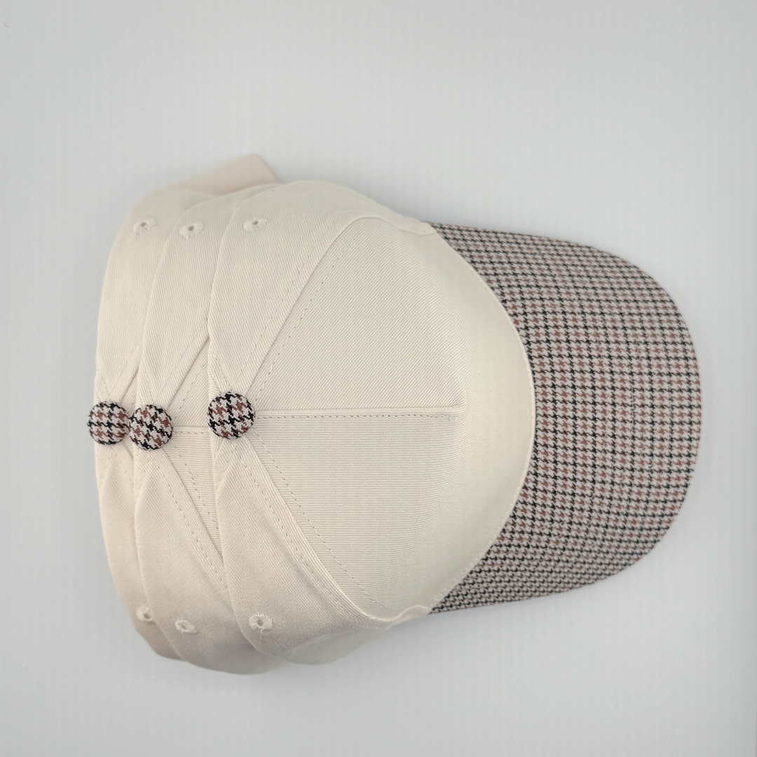 TEELUX - Cotton Structured Hat Blank -  SNAP BACK - Houndstooth