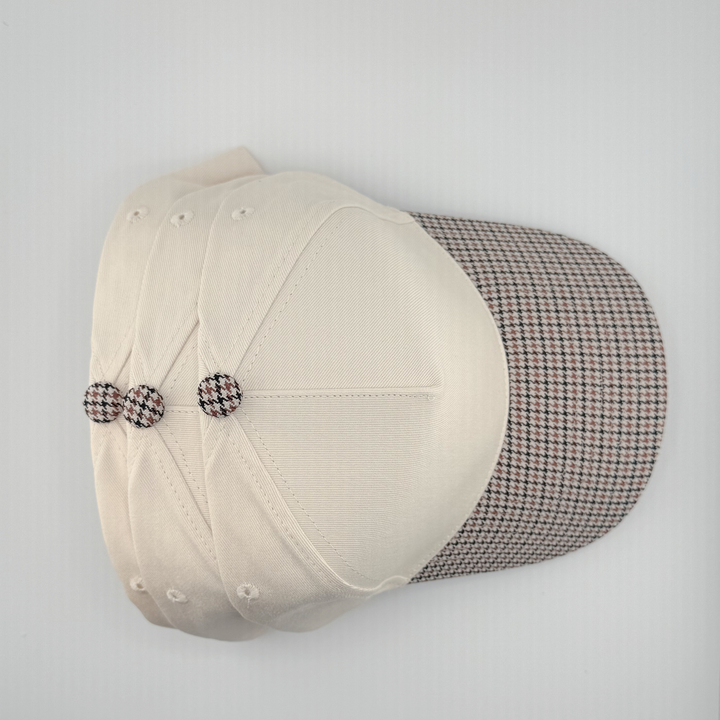 TEELUX - Cotton Structured Hat Blank -  SNAP BACK - Houndstooth