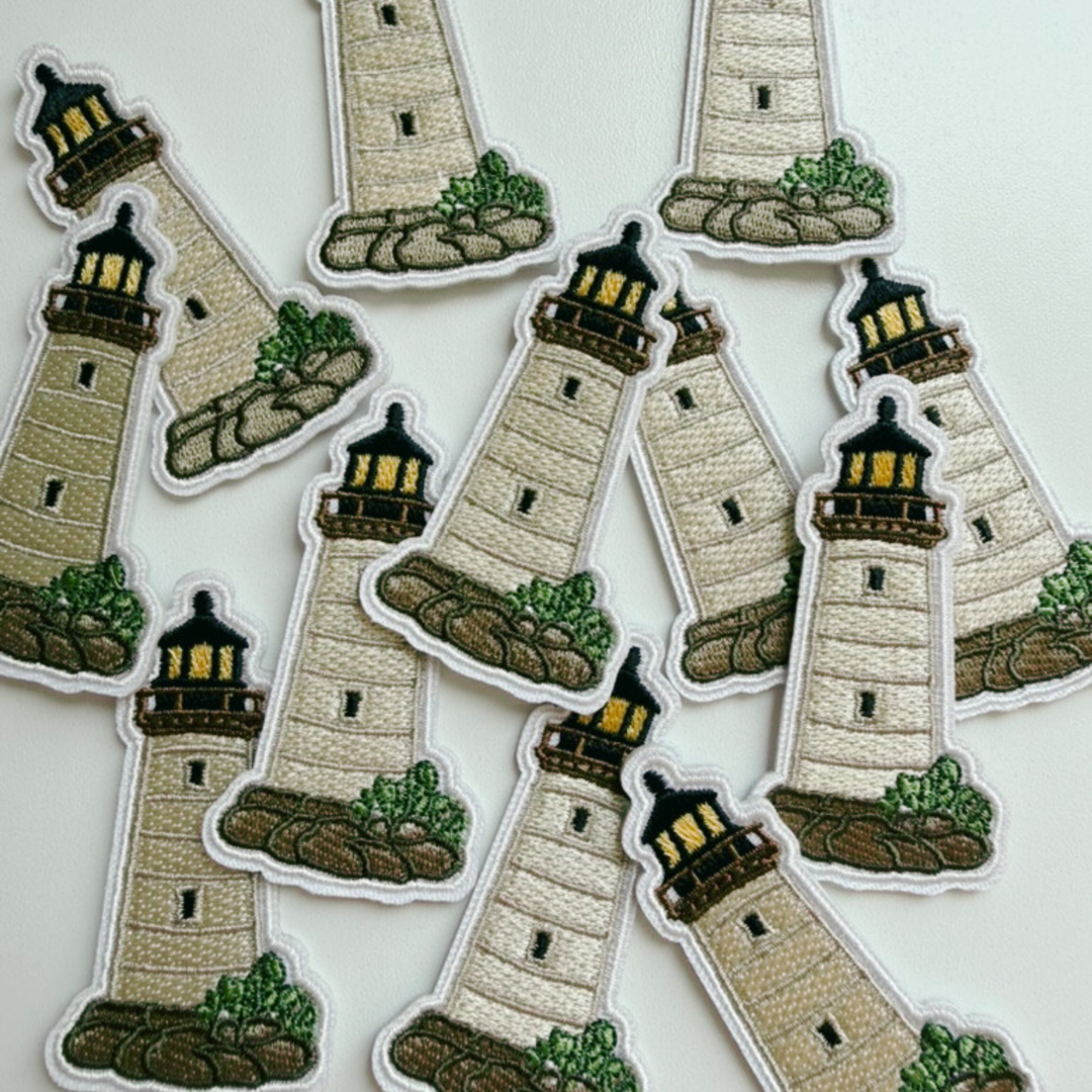 2.5" lighthouse -  Embroidered Hat Patch