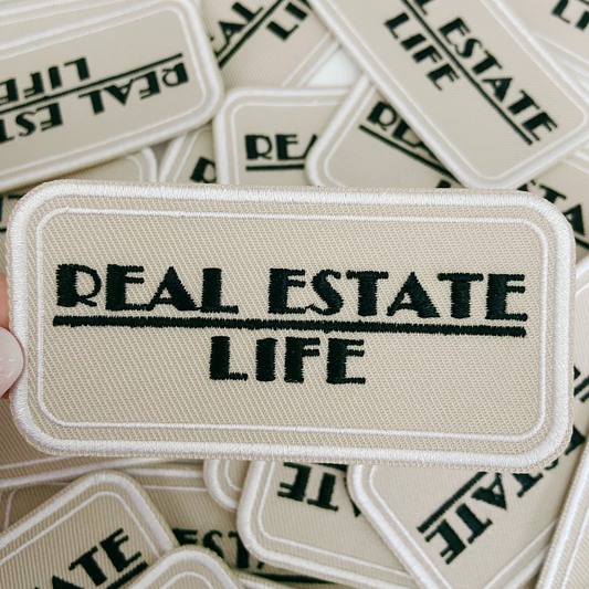 3.5" Real Estate life - Embroidered Hat Patch